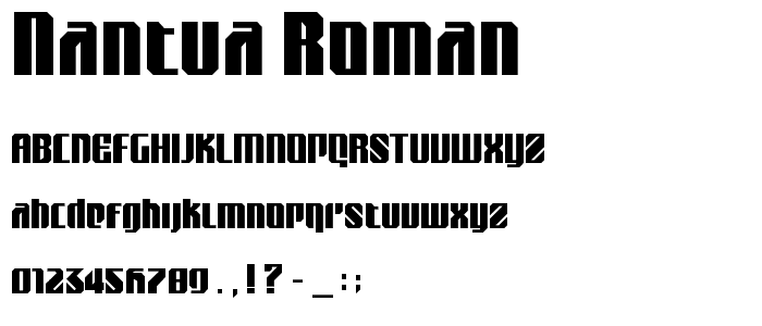 Nantua Roman font